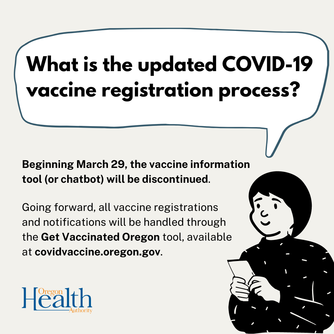 Person looking at phone thinking, "What is the updated COVID-19 vaccination process?"