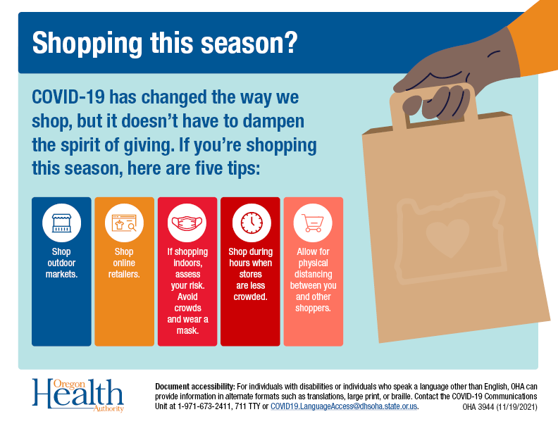 Shopping this season? COVID-19 has changed the way we shop, but it doesn't have to dampen the spirit of giving. Here's five tips.