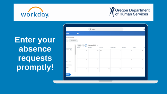 Blue background Workday absence request