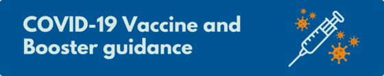 Graphic reads "COVID-19 Vaccine and Booster guidance"