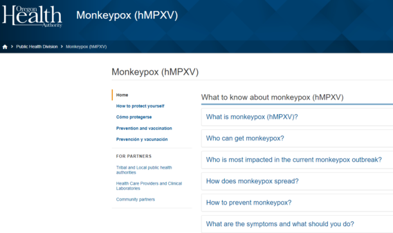 Monkeypox site