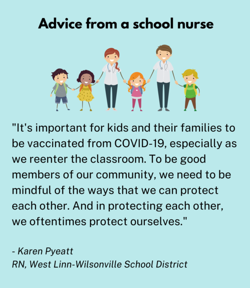 quote from a school nurse about kids getting vaccinated