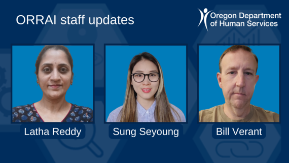 ORRAI fall staff update, three photos, two women and a man