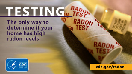 Radon testing graphic