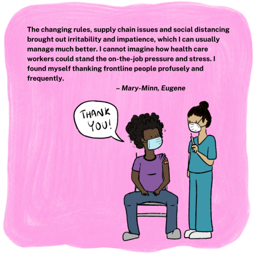 illustration of someone getting vaccinated