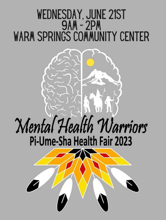 infographic for the Pi-Uma-Sha health fair at the Warm Springs Community Center