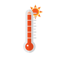 image of a thermometer with high temperature