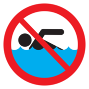 no swimming icon