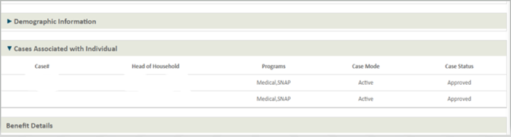 Cases Associated with Individual section.
