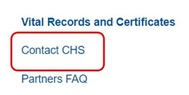 Contact CHS left menu