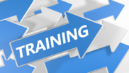 a blue arrow pointing to the word training