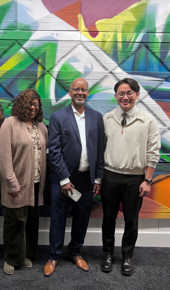 Cheryl Miller (OIRA), Senator Kayse Jama, and Kien Truong (Sen. Kayse Jama)