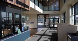 interior of the lobby of the Brookings office