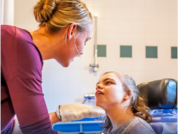 woman with a young girl 