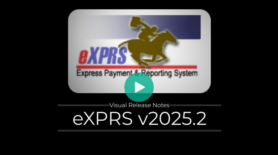 Thumbnail of the eXPRS 2025.2 Visual Release Notes with a play button in the center of the picture