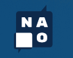NAO in white letters on dark blue background