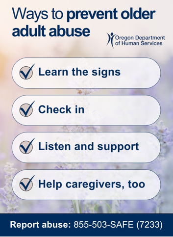 Prevent elder abuse tips