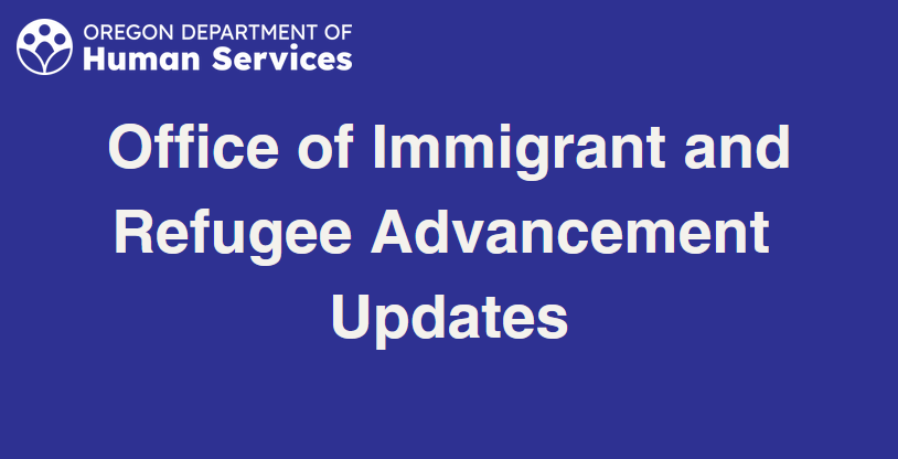 OIRA Updates and ODHS logo