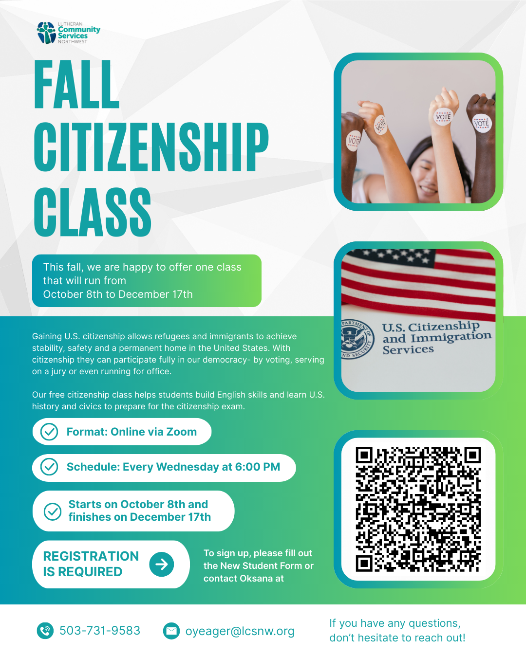Fall citizenship class