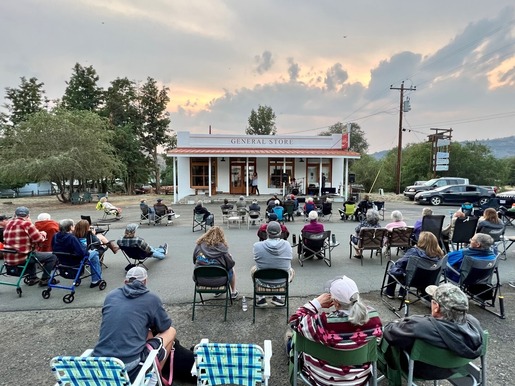 The Spray General Store hosts an outdoor concert