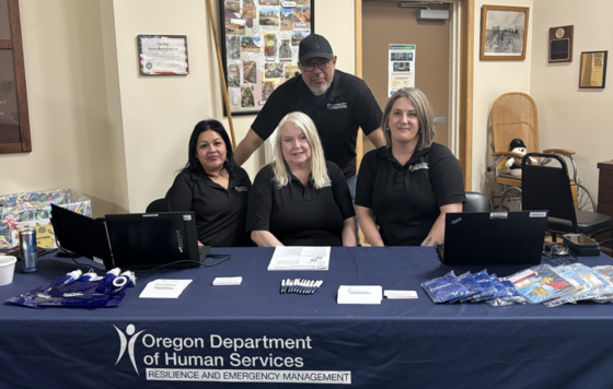 OREM staff members work to help support people affected by flooding