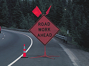 Image of road work sign