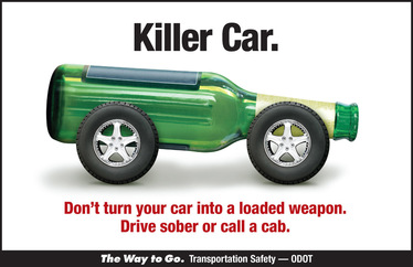 Don't turn your car into a loaded weapon. Drive sober or call a cab.