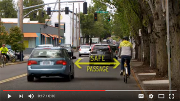 Bicyclists and Safe Passing Law 30-second video