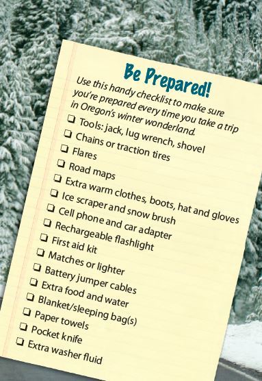 Winter driving checklist