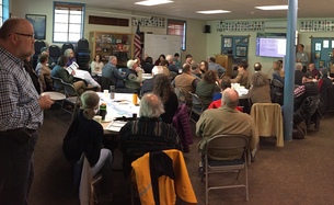 Participants gather at the Historic Highway congestion workshop Feb. 13
