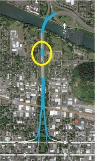 I-105 construction area