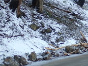 Rockfall has been landing on the Historic Highway near Horsetail Falls.