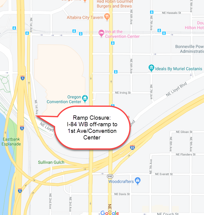 I-84 WB off-ramp to 1st Ave
