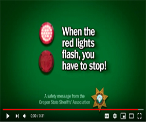When the red lights flash, you have to stop!