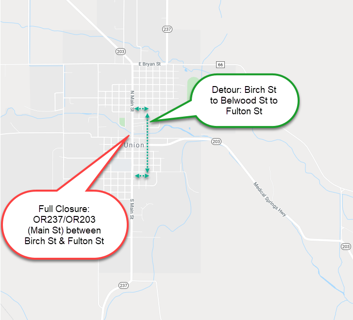 OR237/OR203 Main St Christmas Tree Lighting Parade Closure