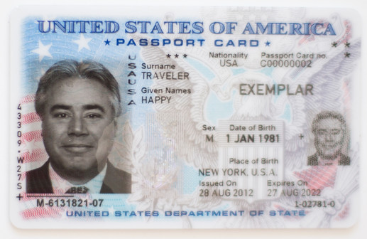 Passport card sample