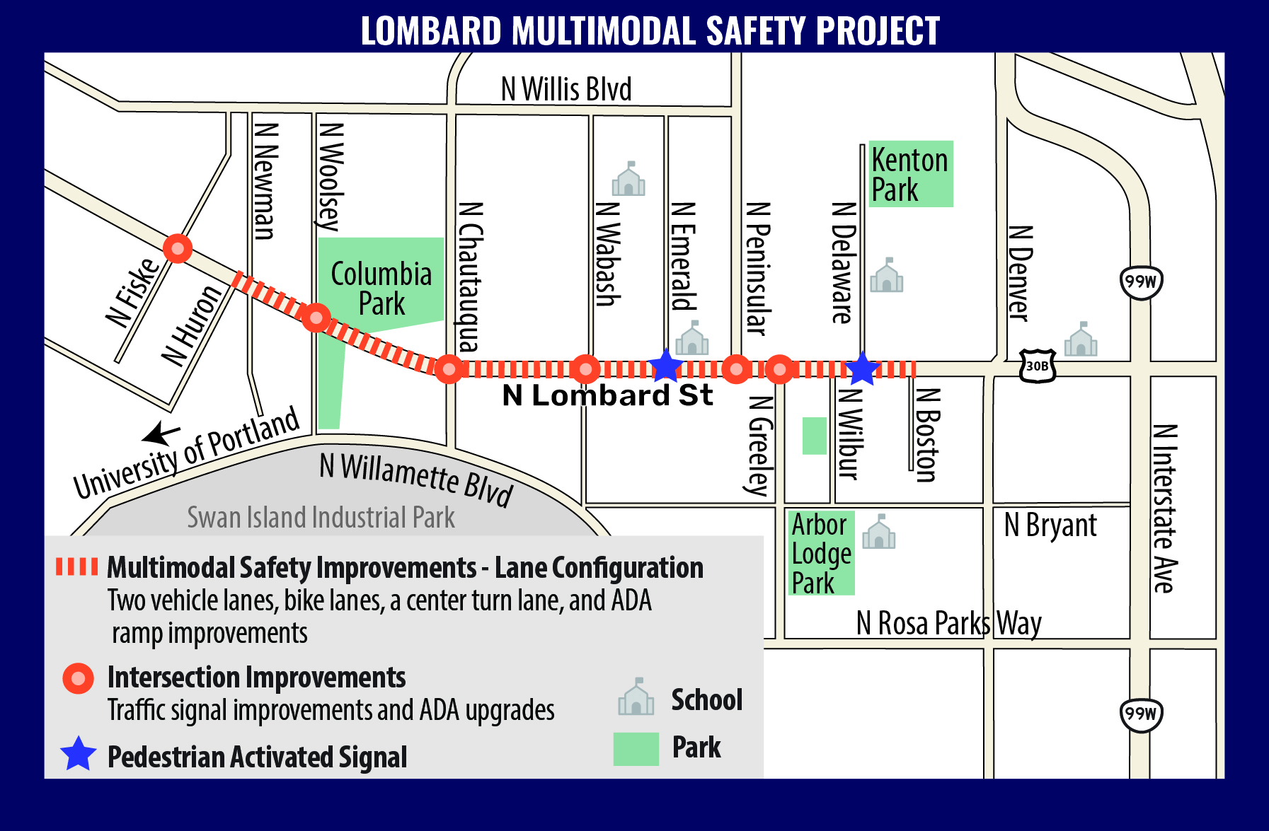 Lombard Multimodal Safety Project map