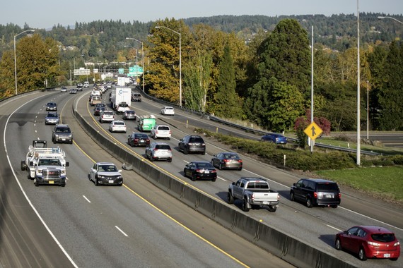 Congestion traffic on I-205 in Clackamas County. 