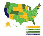 Safe Routes to School state report cards map
