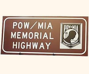 POW/MIA Memorial Highway sign