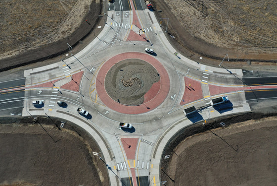 Oregon 140 Roundabout east of White City 