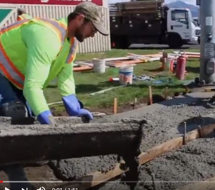 ADA curb ramp construction