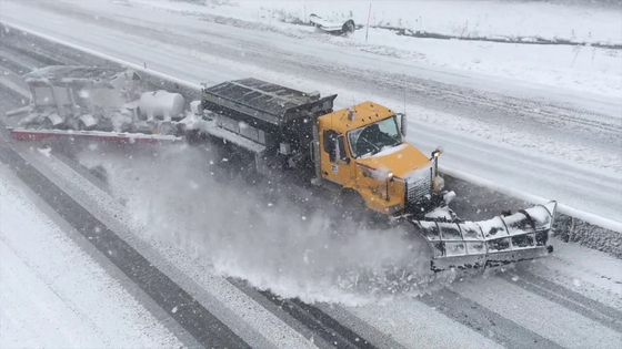 ODOT Tow plow on I-84 in eastern Oregon
