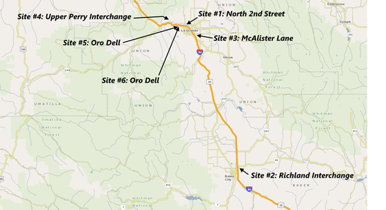 Bridge repair project location map
