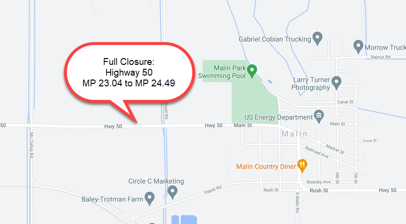 Highway 50 _Parade Closure