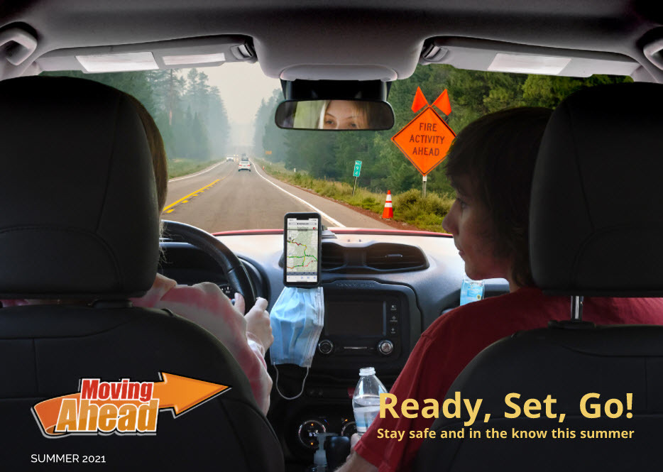 The new Moving Ahead with ODOT cover, Summer 2021