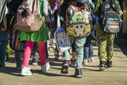 kids walking to school