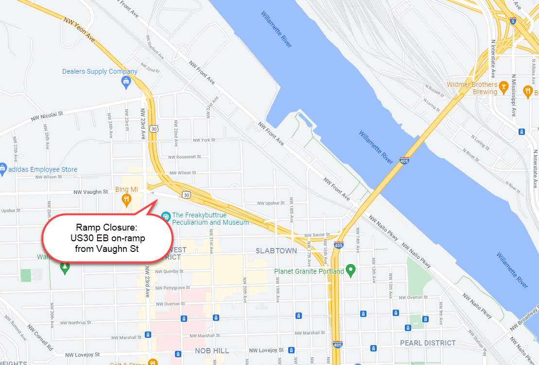 US30 EB on-ramp from Vaughn St