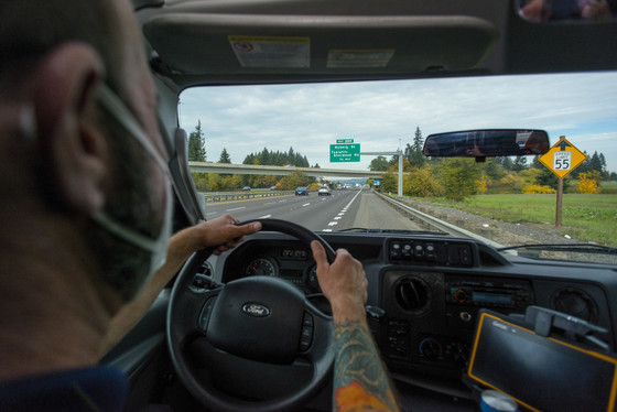Driver tests Bus on Shoulder