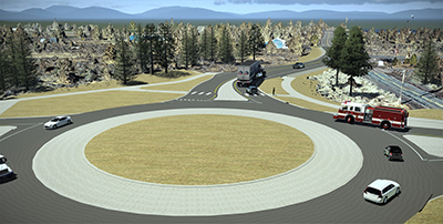 Rendering of new roundabout east of Bend